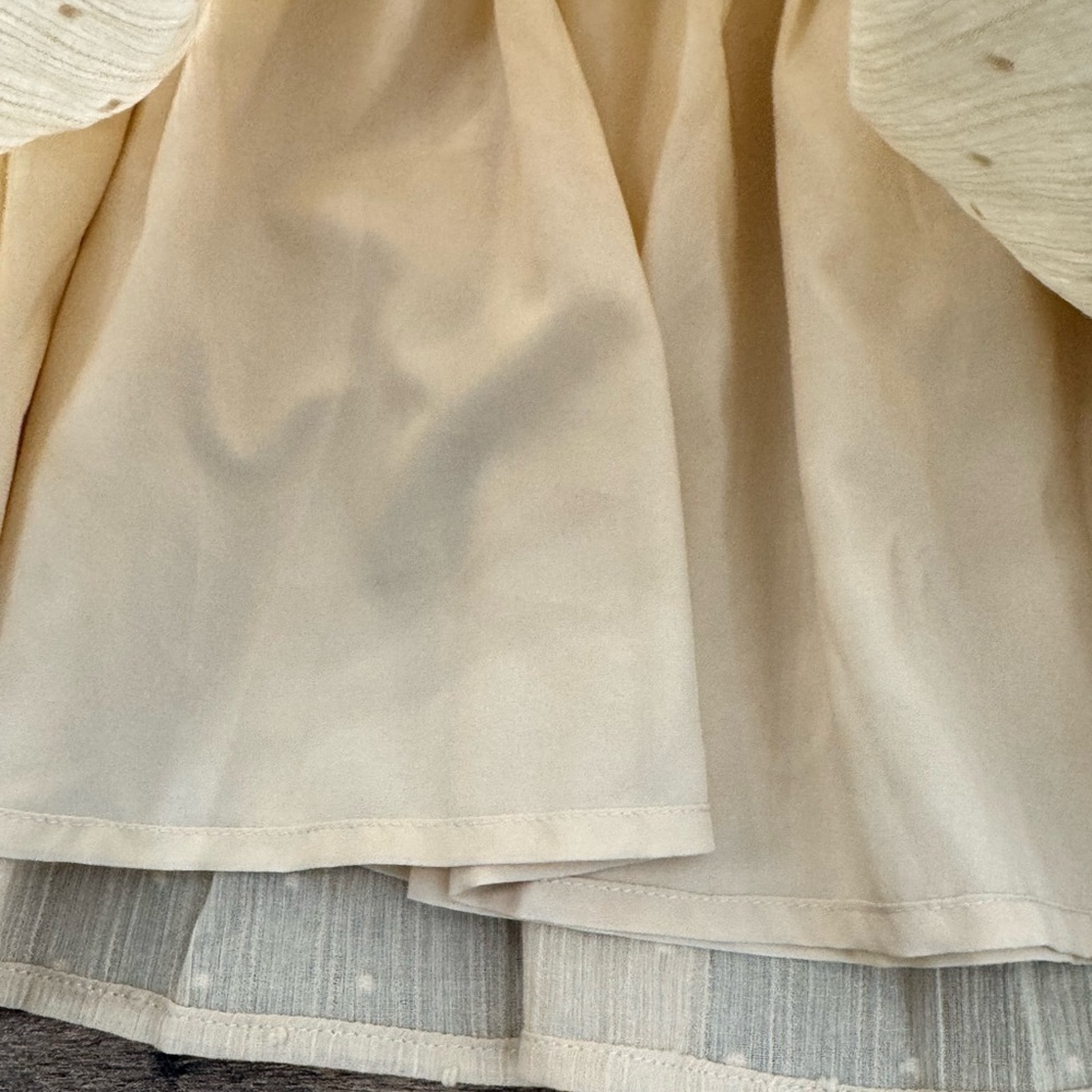 Lost + Wander Nude Mini Skirt NWT Size L Cotton Lined Chic - Picture 10 of 10